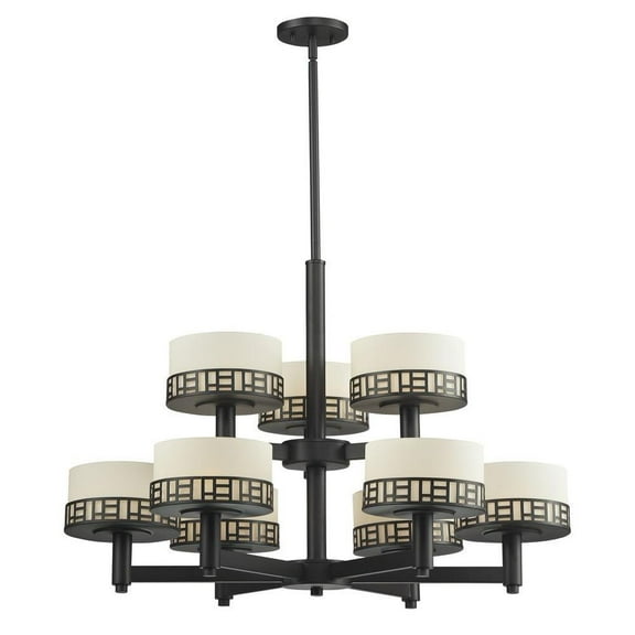 9 Light Chandelier in Fusion Style 31.75 inches Wide By 22.75 inches High Bailey Street Home 372-Bel-1676317