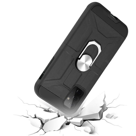 For Samsung Galaxy A33 5G Cases with Stand Kickstand Ring Holder [360° Rotating] Armor Dual Layer Work with Magnetic Car Mount Cover ,Xpm Phone Case [Black]