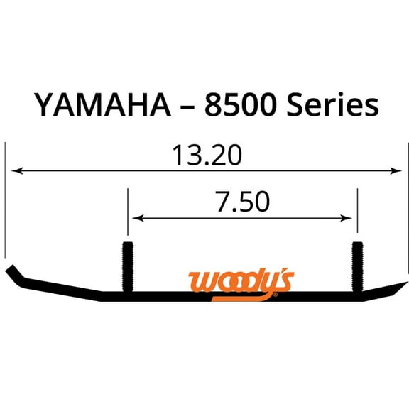 Woodys Executive Series 8" Carbide Wear Bar Runners (WYV-8500)