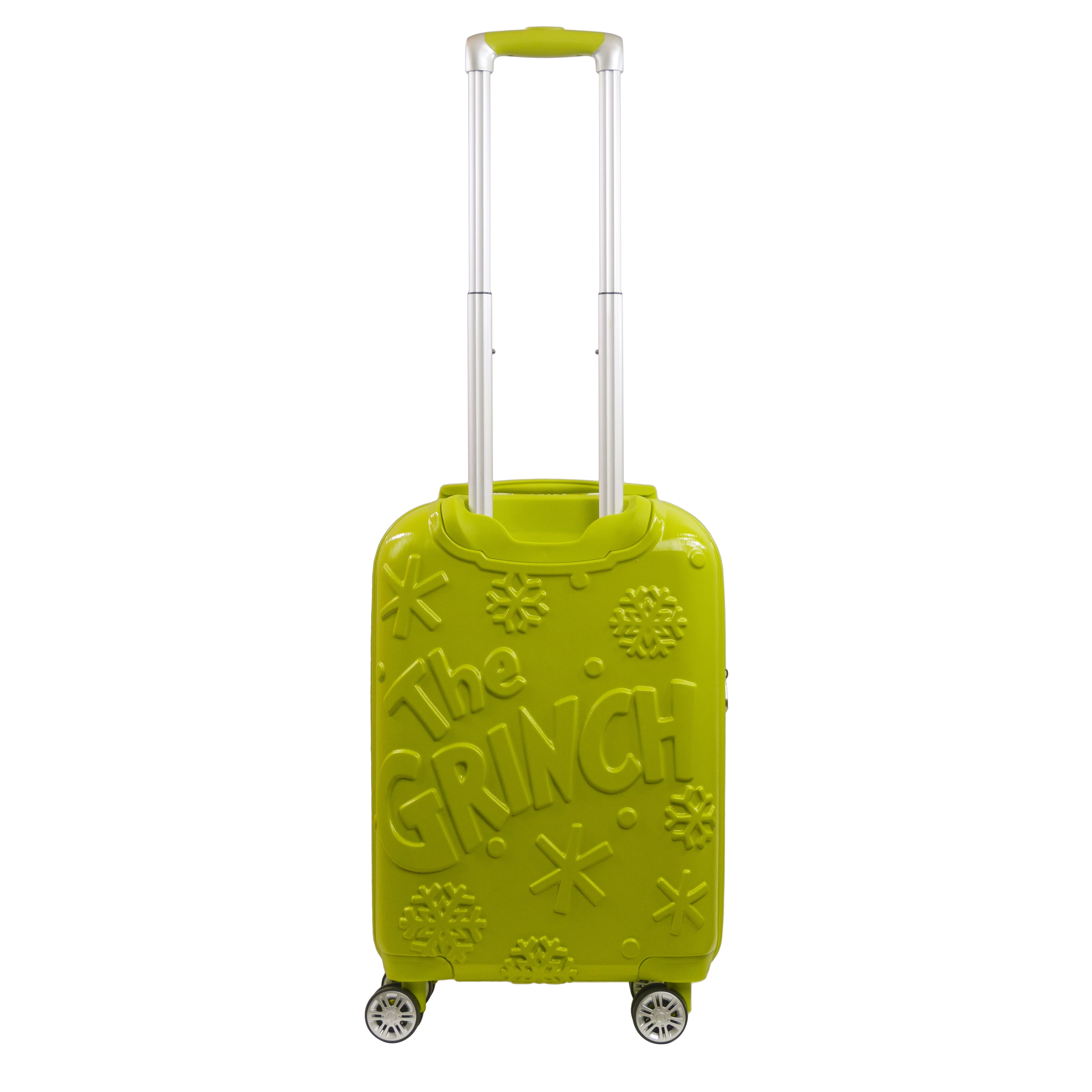 Dr. Seuss The Grinch 22 Inch Carry On Rolling Luggage, Hardshell Suitcase with Spinner Wheels, Green