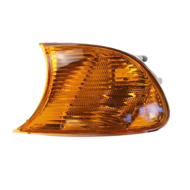 Lámpara de señal delantera con luz de esquina de lente amarilla para E46 2000-2002 63126904300 Macarena Luces de señal de giro izquierda