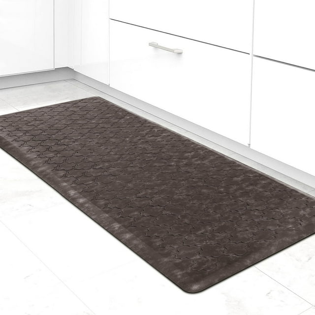 MeyJey Kitchen Rug, Anti Fatigue Kitchen Mat, Non Skid Waterproof Floor Mat, Thick Cushioned Runner Rug, 20"x60", Brown