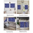 thumbnail image 3 of Dark Blue Scale Short Blackout Curtains 45 Inch Long Gradient Ripple Sparkle Scale Rod Pocket Kitchen Curtains, 2 Panels Thermal Insulated Room Darkening Drapes for Bedroom, 30"W x 45"L, 3 of 5