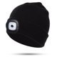 thumbnail image 1 of Gorro con luz LED para niños, regalo para niños y niñas, gorro de invierno suave, cálido y con luz, recargable por USB, con 4 LED de alto brillo (negro), 1 of 8