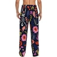 thumbnail image 3 of Daiia Dancing Skeletons Floral Garden Men's Sleep Pant with Pockets and Drawstring,Pajama Pants-Small, 3 of 9