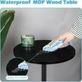 thumbnail image 4 of Drink Tables for Small Spaces Pedestal Side Table with Marble Base Small Round Side Table Black Coffee Table for Sofa Couch Chair Patio, Black, 4 of 9