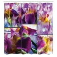 thumbnail image 3 of Ambesonne Purple Shower Curtain, Blooming Iris Flowers, 69"Wx75"L, Yellow Purple, 3 of 5