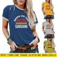 thumbnail image 2 of Amazon Wish Camiseta casual de moda con cuello redondo y mangas cortas que aporta un diseño original divertido y moderno. Ropa informal, 2 of 4