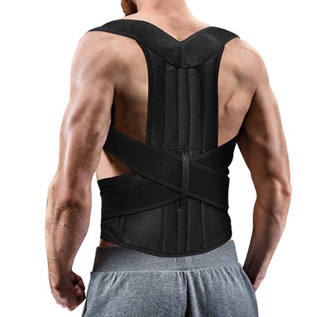 POP CLOSETS Back Brace Posture Corrector for Women and Men Back Lumbar Support Shoulder Posture Support for Back Pain Relief
