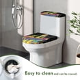 thumbnail image 4 of HELLHERO Psychedelic Mushroom Elastic Fabric Toilet Seat Protector & Elastic Installation Bathroom Seat Covers & Elastic Bottom for Household Elastic Edge, 4 of 8