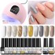 thumbnail image 1 of LILYCUTE Juego de manicura 36W Lámpara UV Juego de uñas 10 colores Semipermanente Juego de esmaltes de gel para uñas con capa superior para base Soak Off Lámpara LED UV zhangmengya LED, 1 of 2