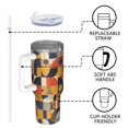 thumbnail image 4 of Modern 40oz Tumbler– Stainless Steel Insulated Tumbler with Handle and Straw, Large Capacity Travel Cup for Hot & Cold Drinks, 4 of 7