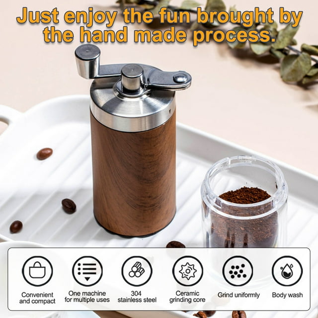 Yeacher Manual Coffee Grinder Hand Coffee Mill with Ceramic Core Coffee Bean Grinder Coffee Bean Mill for Home and Outdoors