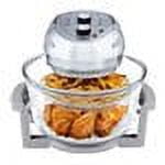 Big Boss Air Fryer Toaster Oven Combo 16Qt Kitchen Countertop Convection Rotisserie 1300W Large Glass Bowl Silver