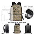 thumbnail image 6 of Binienty Camo Bow Print Kids School Backpack, 17 Inch Large Capacity Bookbag with Built-in Laptop Slot, Adjustable Straps Front Pocket Travel Daypack for Students, 6 of 6
