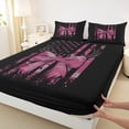 thumbnail image 3 of Homewish Retro Pink Bowknot Full Size Sheets for Girl, Western American Flag Bed Sheets, Camo Abstract Ombre Sheet Sets, Breathable Home Decor, 4pcs, 3 of 7