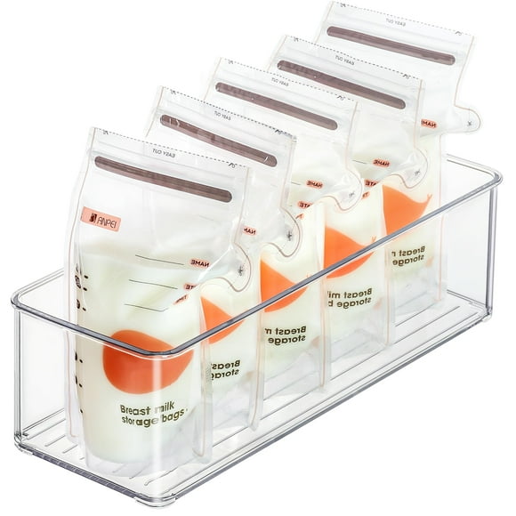 Contenedor para congelar leche materna, paquete de 4 unidades, Heyuzb, transparente