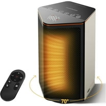 Portable Electric Heater with Thermostat - 1500W Space Heater for Indoor Use, 70° Oscillation, 5 Modes, 12H Timer, Quiet Small Heater for Office Bedroom Desk