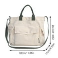 thumbnail image 5 of Stylago Women Canvas Tote Purses Students Button Crossbody Bag Adjustable Strap Shoulder Bags for Ladies Travel Shopping Camping Black, 5 of 5