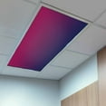thumbnail image 2 of 4 Pack Wine Red Fluorescent Light Covers for Ceiling Lights Purple Gradient Magnetic Ceiling Light Covers Overhead Light Filters for Office Classroom Home, 2 of 9