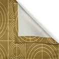 thumbnail image 3 of Ambesonne 70's Kitchen Curtains, Stripes Circular Shapes Art, 55"x30", Dark Mustard Mustard, 3 of 3