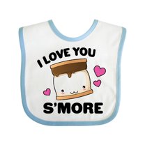 Inktastic Valentines Day I Love You S'more with Pink Hearts Boys or Girls Baby Bib
