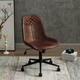 thumbnail image 2 of Duhome Faux Leather Desk Chair Office Chair Swivel Task Chair with Wheels Computer Chair for Adults, Yellowish Brown, 2 of 8