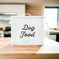 thumbnail image 2 of AuldHome Design Rustic Dog Food Canister; White Farmhouse Style Storage Bin for Small Dogs, 2 of 9