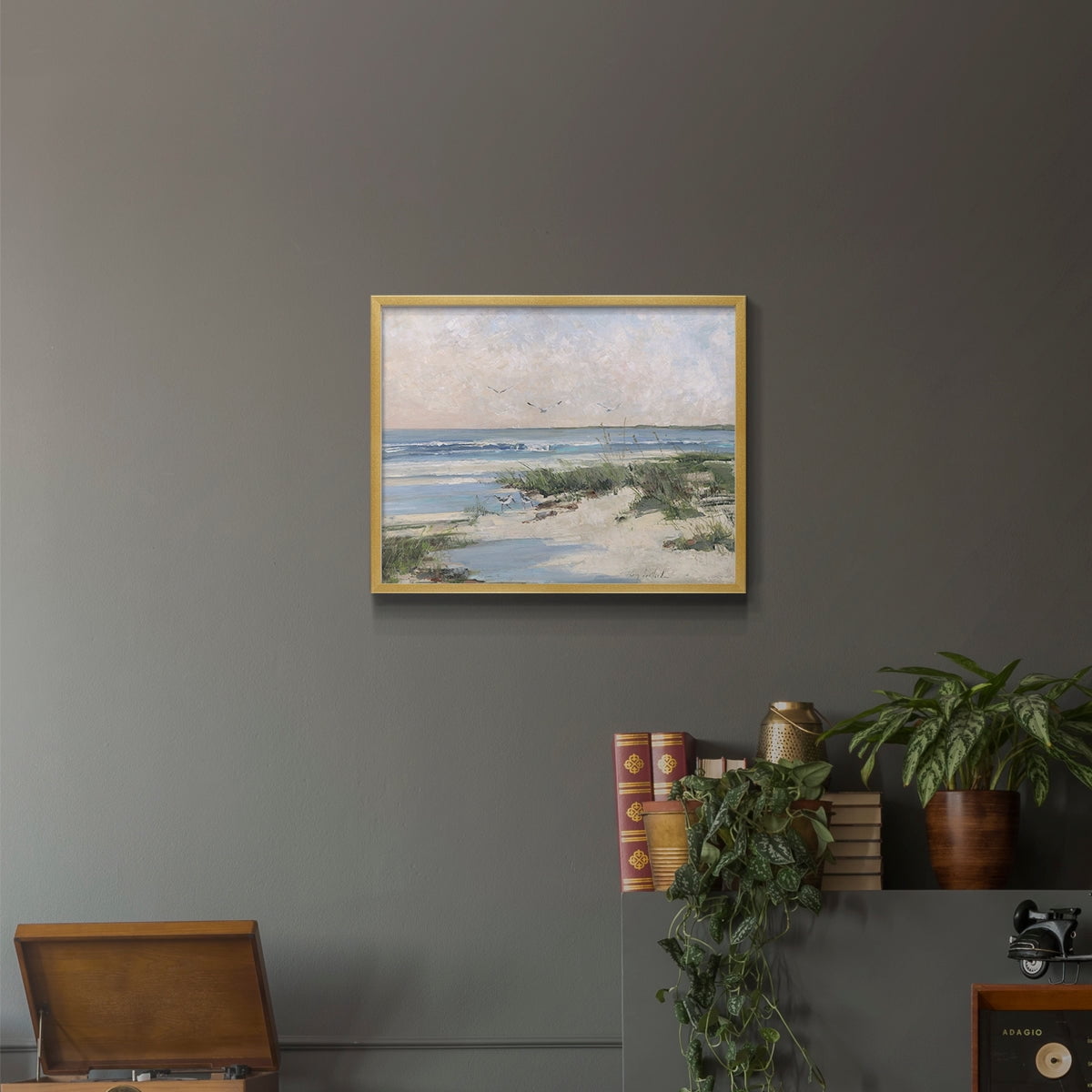 Soft Morning Sea by Sally Swatland - Restickable Framed Giclée Print