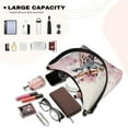 thumbnail image 5 of Kuiaobaty Giraffe Rose Print Shoulder Purse for Women Cute Vegan Leather Underarm Sling Bag with Zipper Closure Durable Small Hobo Purse Tote for Travel & Work Pink, 5 of 7