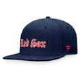 thumbnail image 3 of Men's Fanatics Branded Navy Boston Red Sox Gothic Script Fitted Hat, 3 of 4