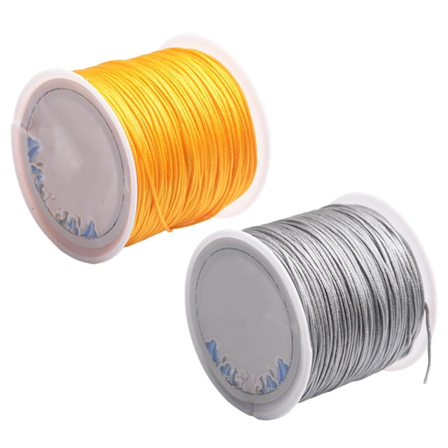 Alrededor de 90 m/rollo de hilo de nailon de 0,8mm, cordón para pulsera, hilo trenzado para abalorios, joyería, fabricación de pulseras