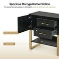 thumbnail image 4 of BarberPub Accent Storage Cabinet with Drawers, shelf for Living Room, Bedroom, Hallway, Black, 4 of 7