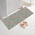 thumbnail image 2 of Pioneer Flower Floral Print Pattern Bathroom Rugs Mat, Non Slip Microfiber Bathroom Rug with Rubber Backing, Soft Mats for Bathroom Floor Tub Shower, 24"x60", 2 of 5