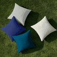 thumbnail image 4 of SANMADROLA Pack of 4 Decorative Outdoor Throw Pillow Covers Linen Waterproof Pillow Covers Farmhouse Cushion Cases for Fall Patio Garden Tent Balcony Couch Sofa 18x18 inch, 4 of 6