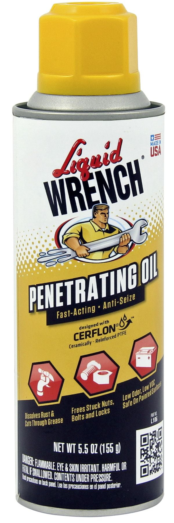 LIQUID WRENCH L106 Penetrating Oil, Aerosol, 5.5 Oz. 