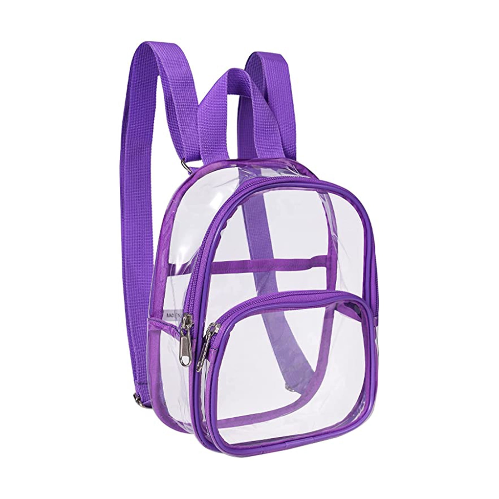 Clear Backpack, Heavy Duty PVC Transparent Backpack, See Through Backpack with Reinforced Strap