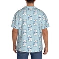thumbnail image 3 of Naloa blue Scarf Bear Men's Loose Fit Cuban Collar Short-Sleeve Shirt, Hawaiian Shirts, Mens Shirts Casual for Everyday Wear Outings-Small, 3 of 5