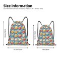thumbnail image 4 of Drawstring Backpack - colorful SUV daisy flower Splash Proof Small Drawstring Gym Bag for Women Men, Cinch Sports String Bag Backpack for Travel Swimming Beach, 4 of 8