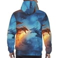 thumbnail image 7 of Fotbe Men's Hoodie with Red And Blue Fire Dragon A Pattern - Kangaroo Pocket Pullover Hooded Sweatshirt, Perfect for Daily Wear, Travel, and Home-3X-Large, 7 of 7
