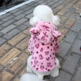 thumbnail image 6 of Winter Pet Dog Clothes Warm Fleece Dog Hoodie Leopard Dog Coat Jacket French Bulldog Clothing for Small Medium Dogs Pet Costumes puppy keep, 6 of 9
