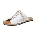 thumbnail image 2 of New Espadrille Flat Roman Sandalias de suela blanda de playa para mujer Wmkox8yii ytu1616, 2 of 5