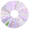 thumbnail image 2 of LINFANG 120Pcs 5" x 5" Quilting Cotton Fabric Squares with Wavy Edges Charm Packs for Quilting, Fabric Scraps Floral Squares for Sewing DIY Patchwork, 2 of 9