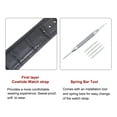 thumbnail image 4 of Unique Bargains Cowhide Leather Band Embossed 17mm Leather Watch Strap with Spring Bar Pins, Black, 4 of 6