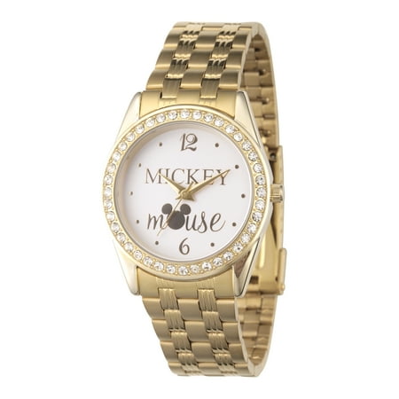 - Disney Mickey Mouse Women's Gold Alloy Glitz Watch, 1-Pack