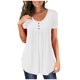 thumbnail image 1 of Gibobby Playera de Manga Corta Casual Suave Suéter para damas Blusas de suéter básico de vacaciones(Blanco,M), 1 of 4