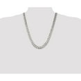 thumbnail image 5 of 925 Sterling Silver High Polished 11mm Solid Plain Curb Link Chain w/ Lobster Clasp - 24", 5 of 5