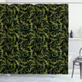 thumbnail image 1 of Ambesonne Vines Shower Curtain, Dark Tones Abstract Ivy Grape, 69"Wx75"L, Olive Green Dark Green, 1 of 2