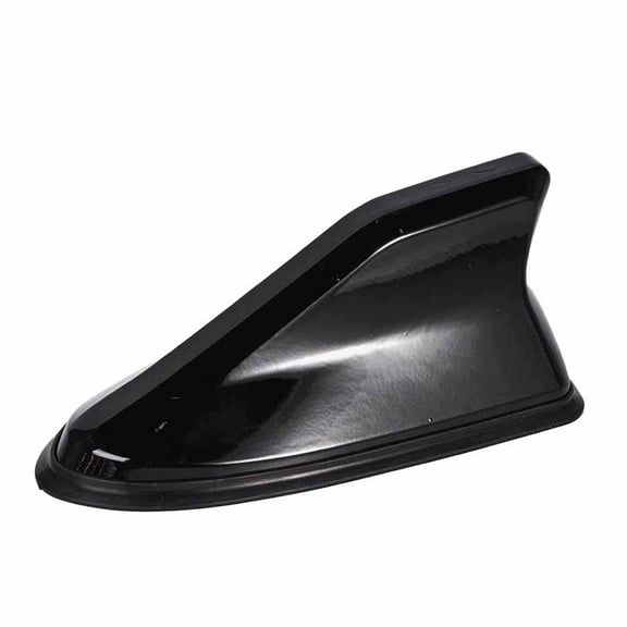 Universal Car Shark Fin Antenna Radio Signal Aerials Roof Mount Am/Fm Receiver Decoration No-Drill Installation Multiple Colors Available Black