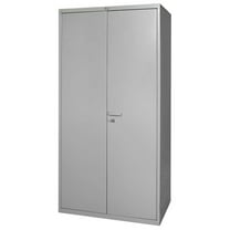 Global Industrial All-Welded Heavy Duty Storage Cabinet, 14 Gauge, 36"Wx18"Dx78"H, Gray